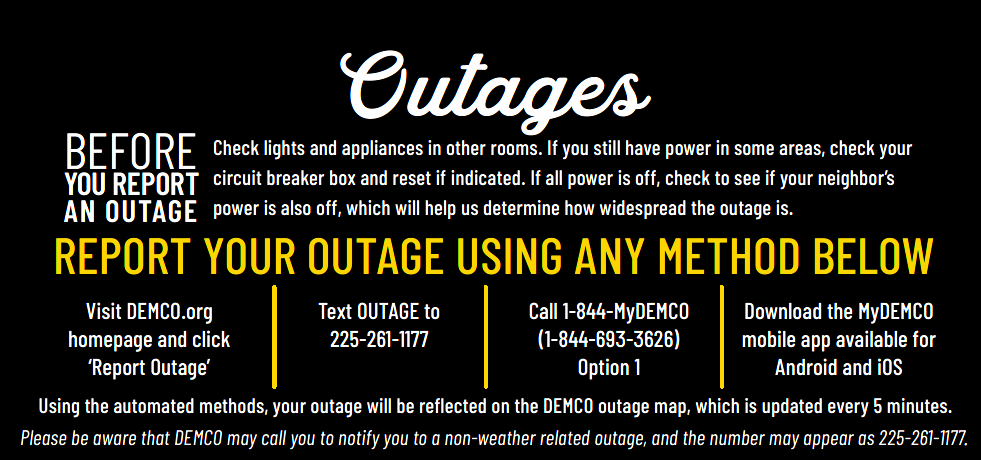 outage info