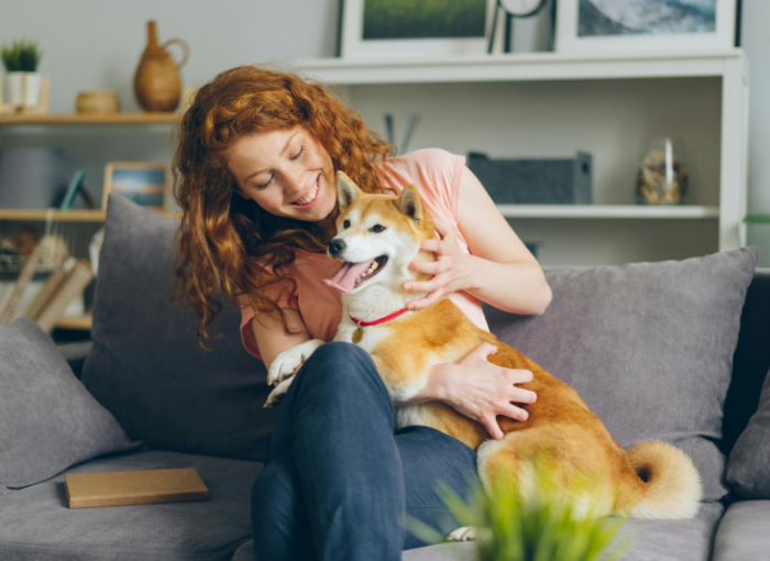 pet with caregiver