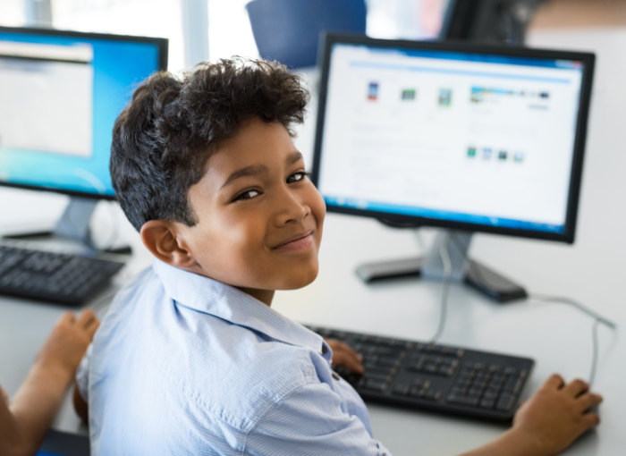 child at computer