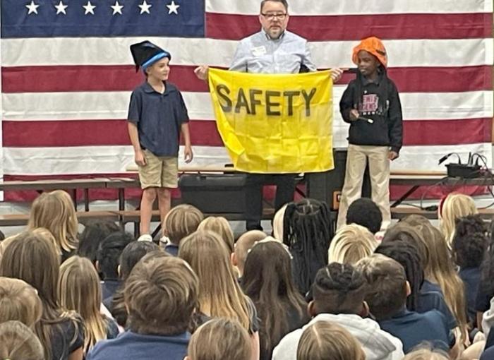 safety flag at magic show