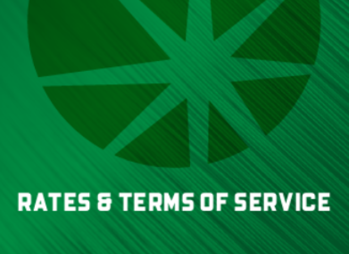 rates and terms of service cover